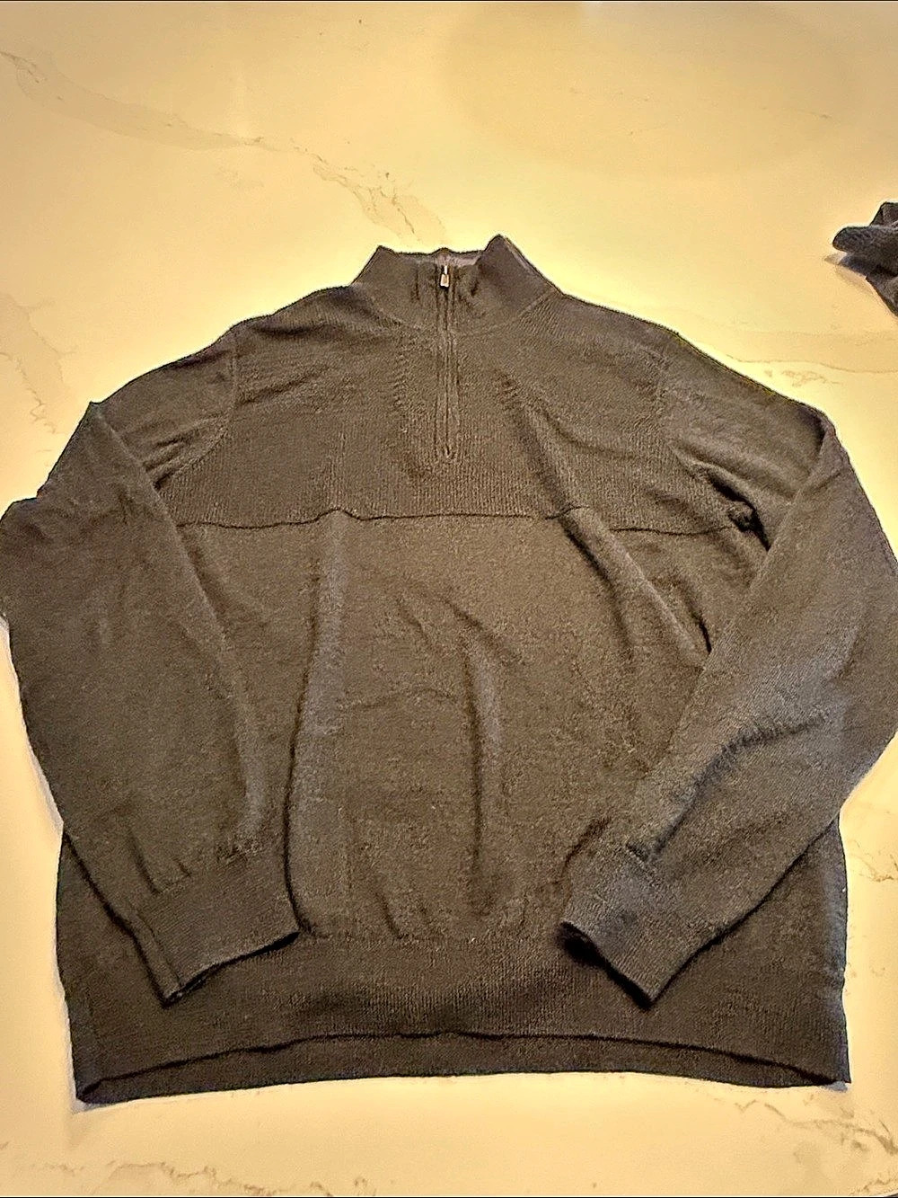 Calvin Klein Men's Black Zip-Up Sweater Size Large Like New